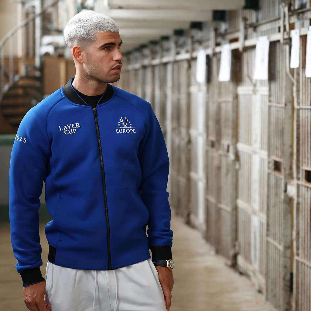 Carlos Alcaraz Team Europe Laver Cup Blue Jacket - Image 2