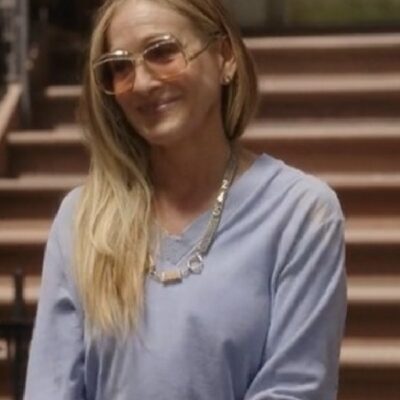And Just Like That S3 Sarah Jessica Parker Blue Sweatshirt