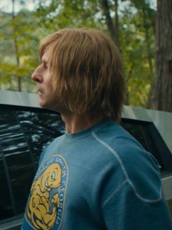 Chad Powers Glen Powell Blue Graphic Shirt - Image 2