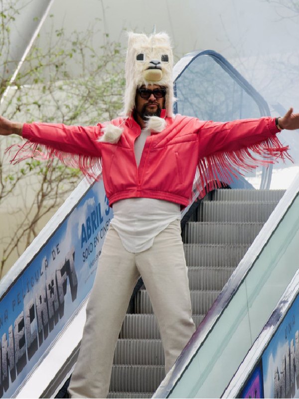 A Minecraft Movie 2025 Jason Momoa Pink Fringe Jacket - Image 4