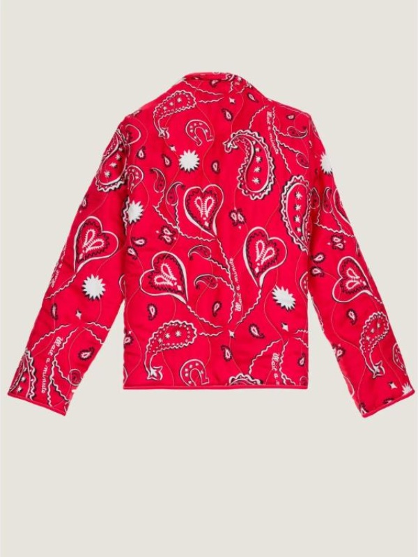 Emily In Paris S05 Lily Collins Red Paisley Shirt - Image 3