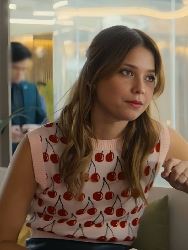 Culpa Nuestra 2025 Nicole Wallace Cherry Print Sweater Vest