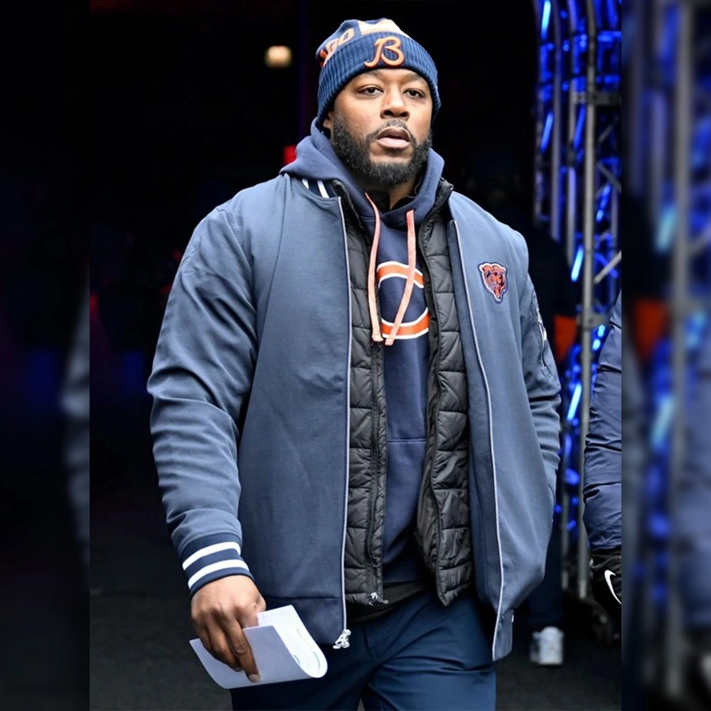 Thomas Chicago Bears Bomber Jacket - Image 5