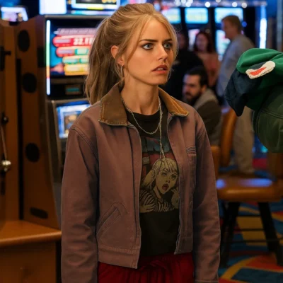 Eenie Meanie Samara Weaving Brown Jacket