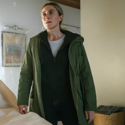 Before Your Father Finds Us Alexa PenaVega Green Hooded Coat