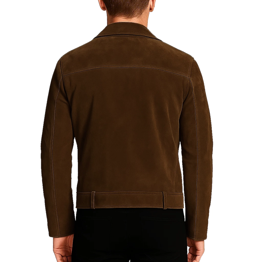 The Voice S28 Michael Buble Brown Suede Jacket - Image 3