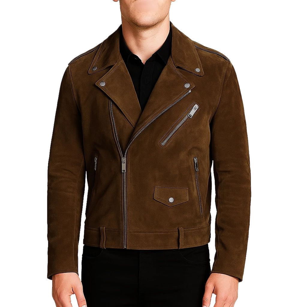 The Voice S28 Michael Buble Brown Suede Jacket - Image 2