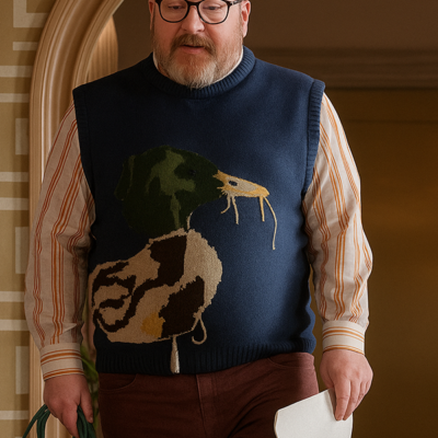 Only Murders in the Building S04 Howard Morris Duck Sweater Vest