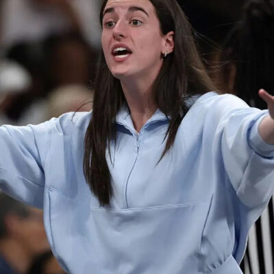 Caitlin Clark Indiana Fever v Atlanta Dream Blue Jacket