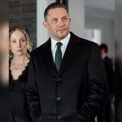 Tom Hardy MobLand Black Wool Coat