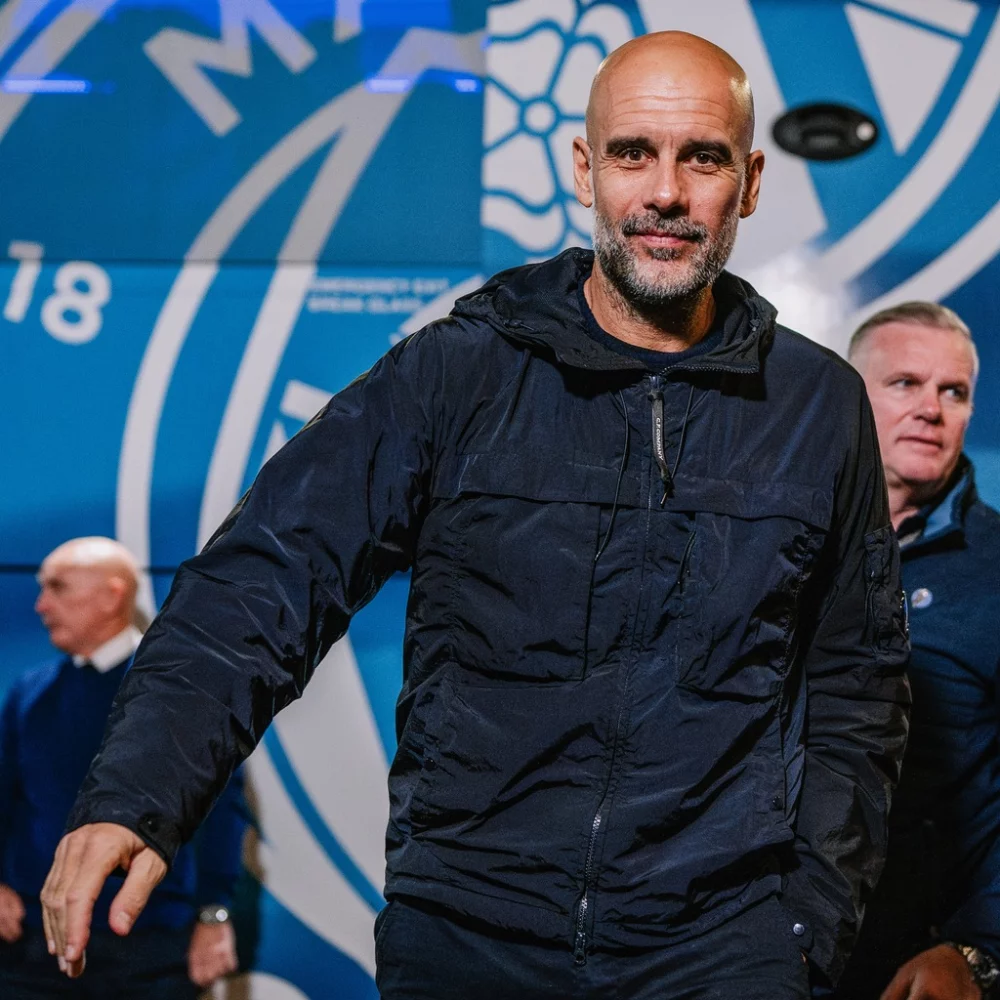Manager Pep Guardiola League 2025 Blue Jacket