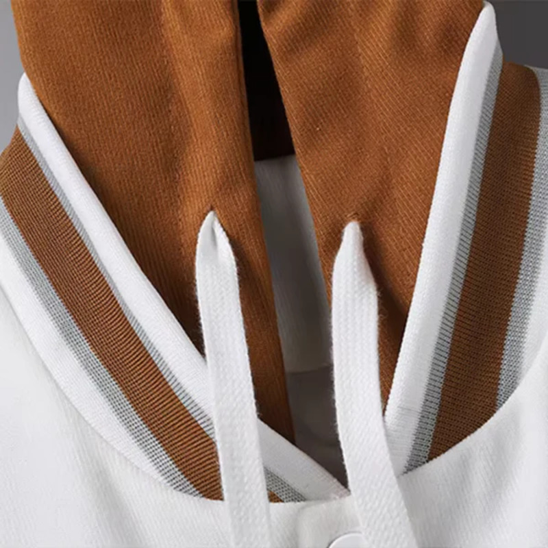 Caleb Hooded Baseball Varsity Jacket - Image 5