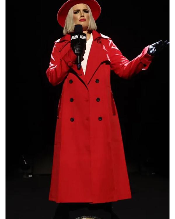Toni Storm Red Wool Coat