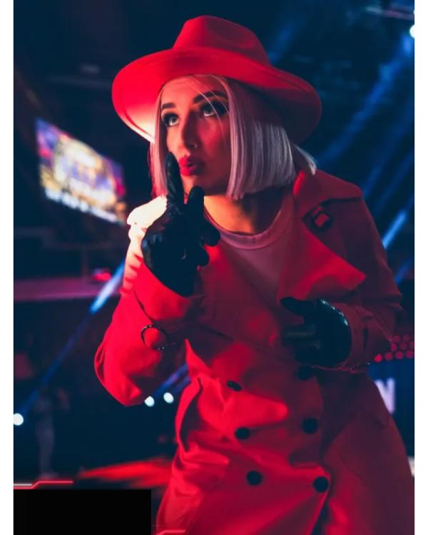 Toni Storm Red Wool Coat - Image 3