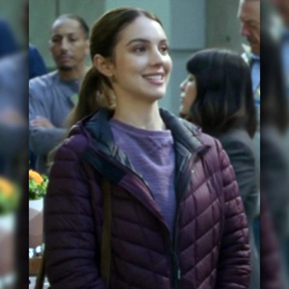 Greys Anatomy S21 Adelaide Kane Puffer Coat - Image 4