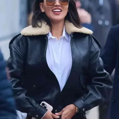 Fountain of Youth Eiza Gonzalez Black Leather Jacket