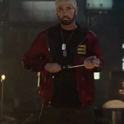 Eminem Houdini Song Red Hooded Jacket