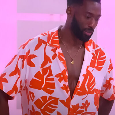 Perfect Match Kaz Bishop Orange Shirt