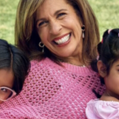 Hoda Kotb Pink Open Stitch Sweater