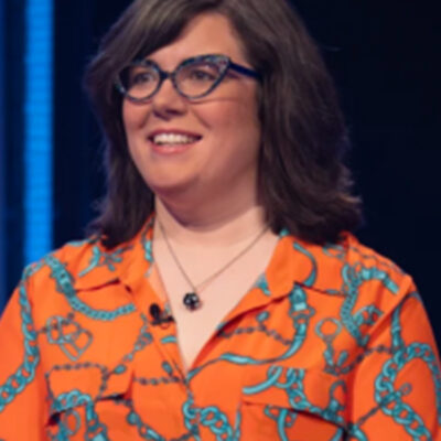 Victoria Groce Orange Chain Blouse