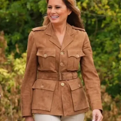 Melania Trump Brown Belted Jacket