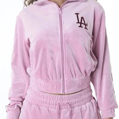 LA Dodgers Women’s Pink Track Jacket