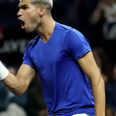 Carlos Alcaraz Laver Cup 2025 Blue T-Shirt