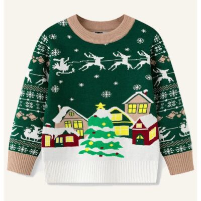 Christmas Tree Green Sweater