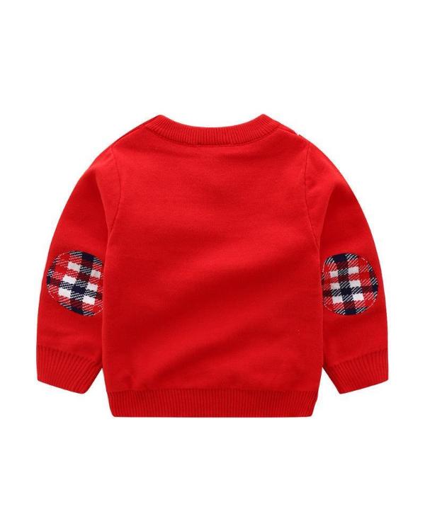 Christmas Snowflake & Deer Red Sweater - Image 2