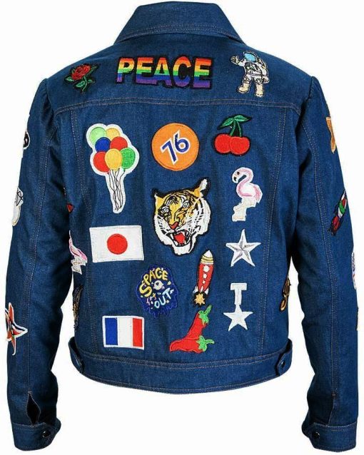 Taron Egerton Rocketman Blue Denim Jacket - Image 2