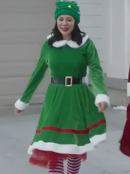Christmas On Duty 2025 Janel Parrish Green Elf Costume