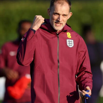 Thomas Tuchel England Training Session 2025 Maroon Jacket