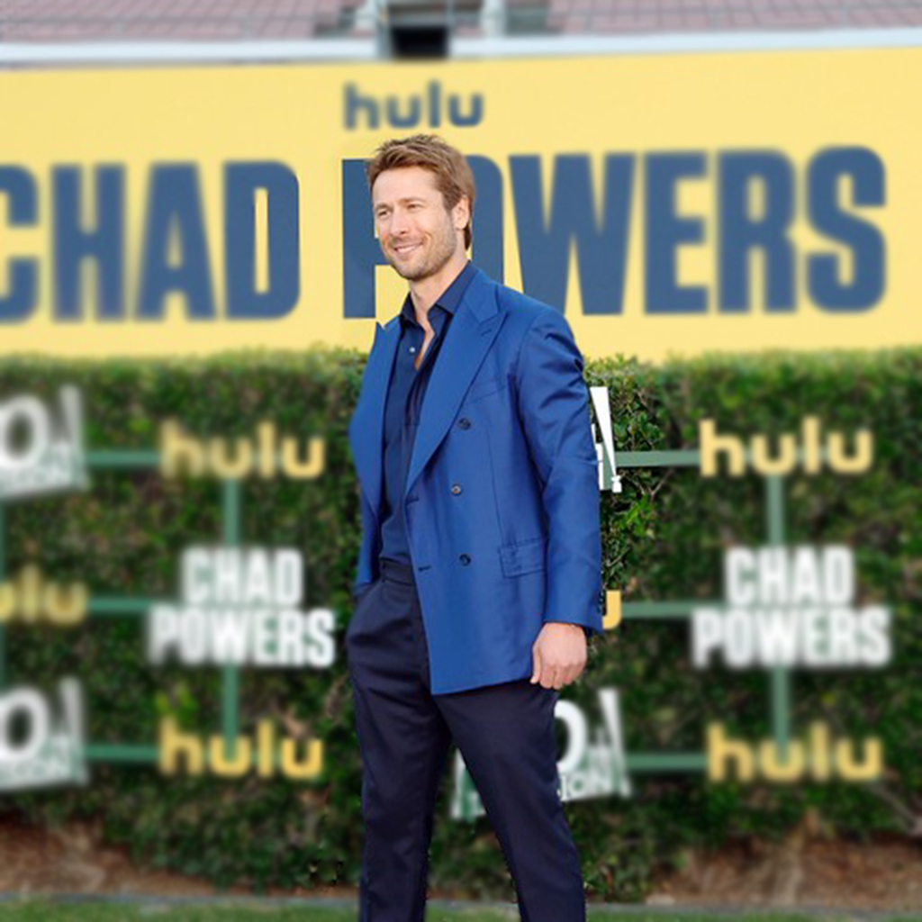 Chad Powers Premiere 2025 Glen Powell Blue Blazer - Image 3