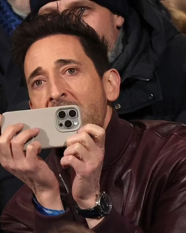 Adrien Brody Maroon Leather Jacket - Image 3