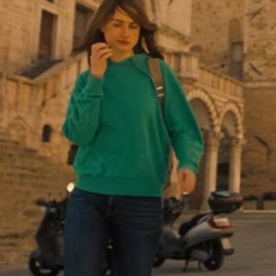 The Twisted Tale of Amanda Knox Grace Van Patten Green Hoodie