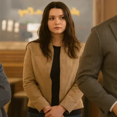 Sheriff Country Amanda Arcuri Brown Jacket