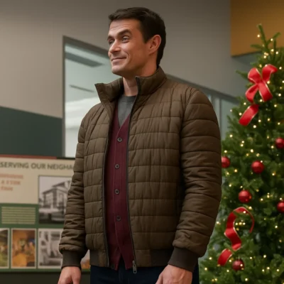 Merry Christmas Ted Cooper Robert Buckley Puffer Jacket