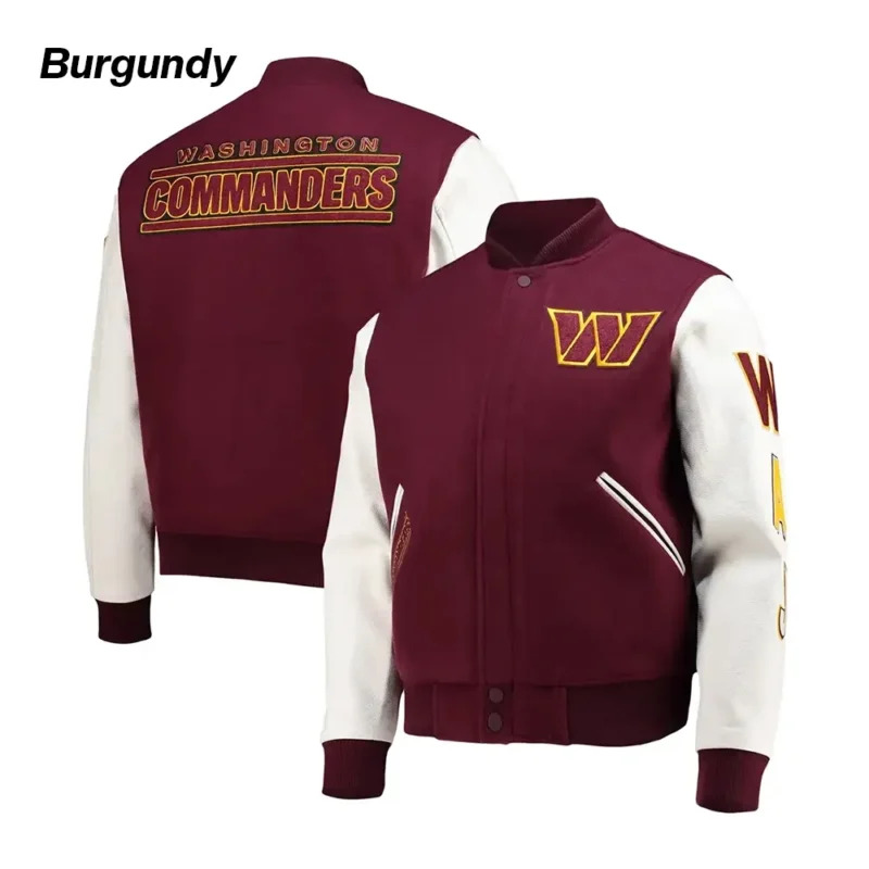 Washington Commanders Varsity Jacket - Image 3
