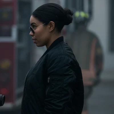 Smoke S01 Jurnee Smollett Quilted Bomber Jacket