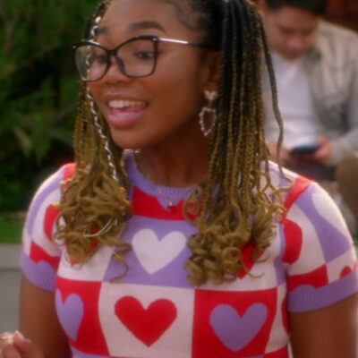 Electric Bloom S01 J’Adore Elizabeth Checkered Hearts Sweater