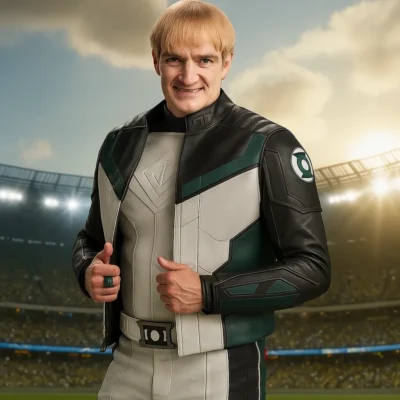 Superman 2025 Guy Gardner Leather Jacket